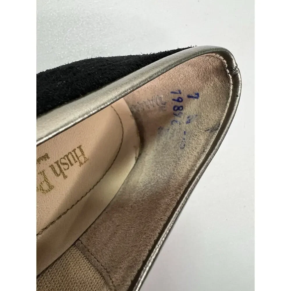 Hush Puppies Women's Suede Black Voo Galaxy Pumps Heels Classic Size 7